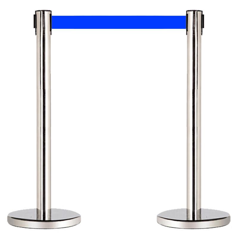 谋福 188 隔离带伸缩带一米线围栏 隔离护栏 隔离带栏杆 2米不锈钢款(加厚底座)  2根起订按（根）销售