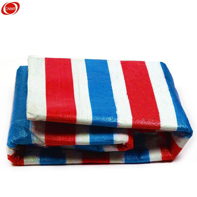 谋福 9299 加厚塑料布 扁丝彩条布 防水防雨布 聚乙烯材质 （宽约2米*10米）  2张起订按（张）销售