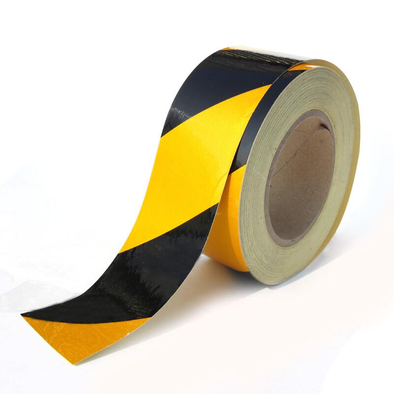 谋福 84072 反光胶带 反光膜警示胶带 长45.7米（10cm宽 黄黑色 ）  2卷起订按（卷）销售