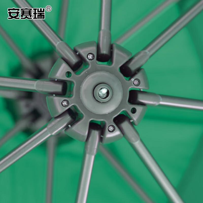 安赛瑞 440055 户外应急遮阳伞 2.7米双顶墨绿 送60kg水箱按（个）销售