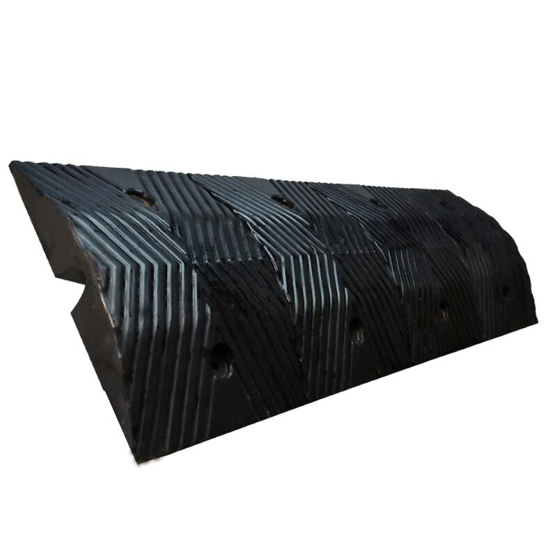 谋福 567 线槽减速带橡胶 电线保护槽 全黑人字型大一槽99*34*7.0cm(室外抗压)按（个）销售