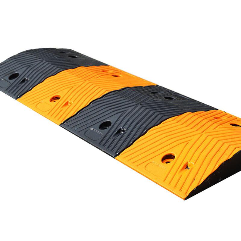 谋福 572 橡胶减速带坡道道路减速板 1米*35cm*7cm(加重加厚款)  2个起订按（个）销售