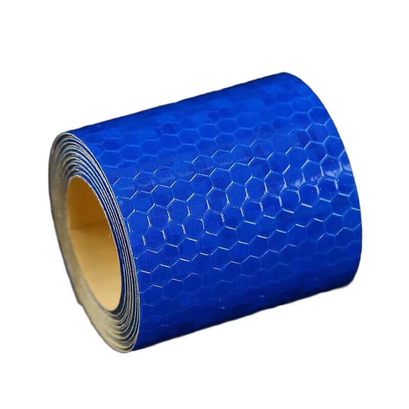 谋福 tj1521 背胶晶彩格自行车轮廓车贴警示贴纸反光条胶带 5cm宽*3米(2卷装）蓝色  7组起订按（组）销售