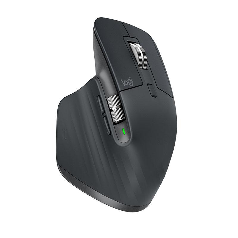 罗技 MX MASTER 3S 商用版 无线蓝牙鼠标 商务办公轻音鼠标 石墨黑 无线蓝牙鼠标按个销售