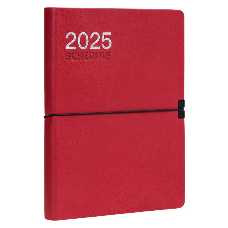 齐心 CPC2025 PU面2025年历本 A5 178张 红色按（本）销售