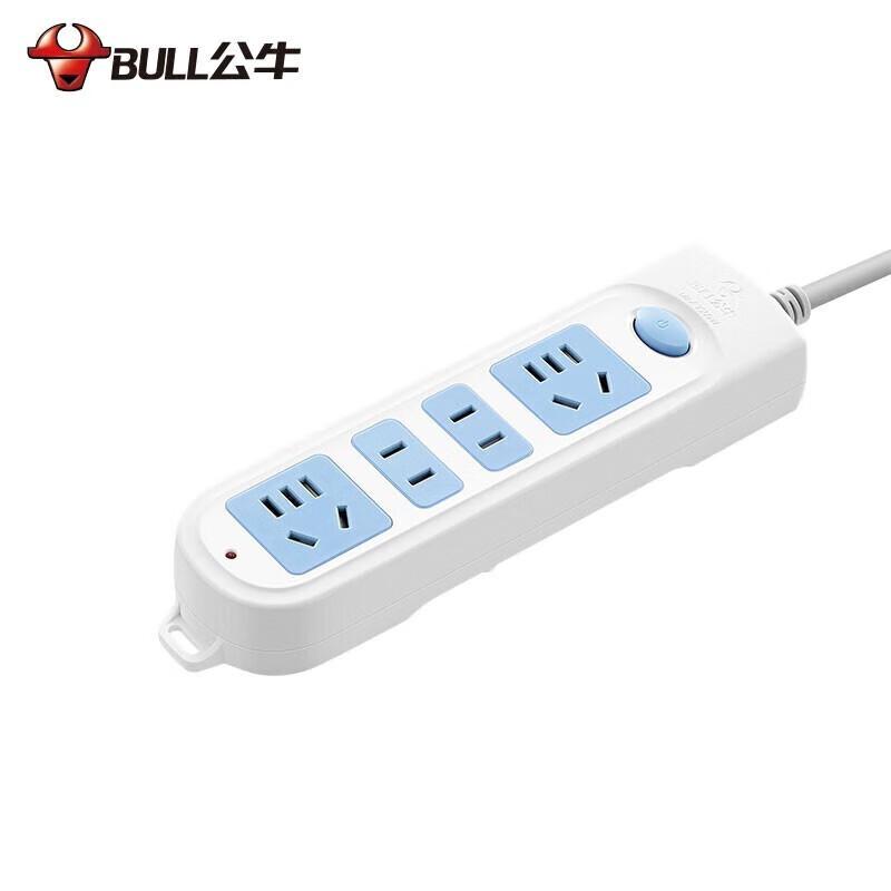 公牛 GN-607 新国标插座 插线板 插排 总控4位 10米按个销售