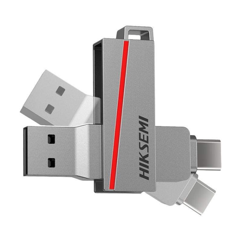 HIKSEMI HS-USB-UB302Z U盘 高速闪存盘 32GB USB3.2 读速150MB/s 双头接口 深空灰按个销售