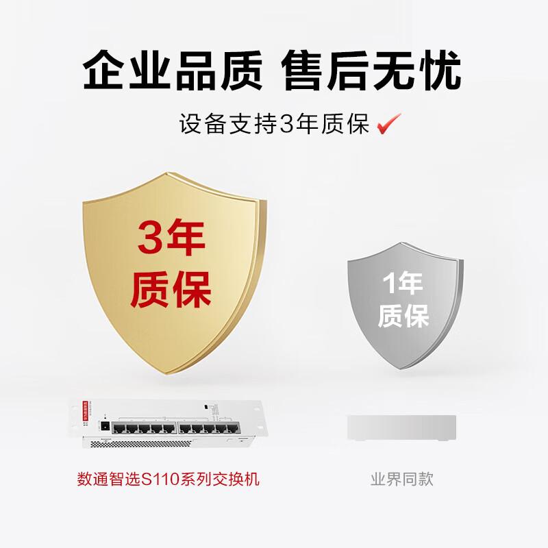 华为 SOHO 数通智选 S110-8LP2T-BU 千兆交换机 8口POE按（台）销售