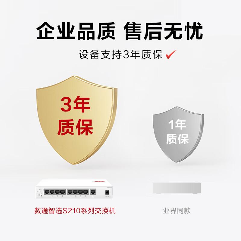 华为 数通智选 S210-8P1T POE交换机 8口全千兆电口+1口上行电口按(台)销售 华为 数通智选 S210-8P1T POE交换机 8口全千兆电口+1口上行电口按(台)销售