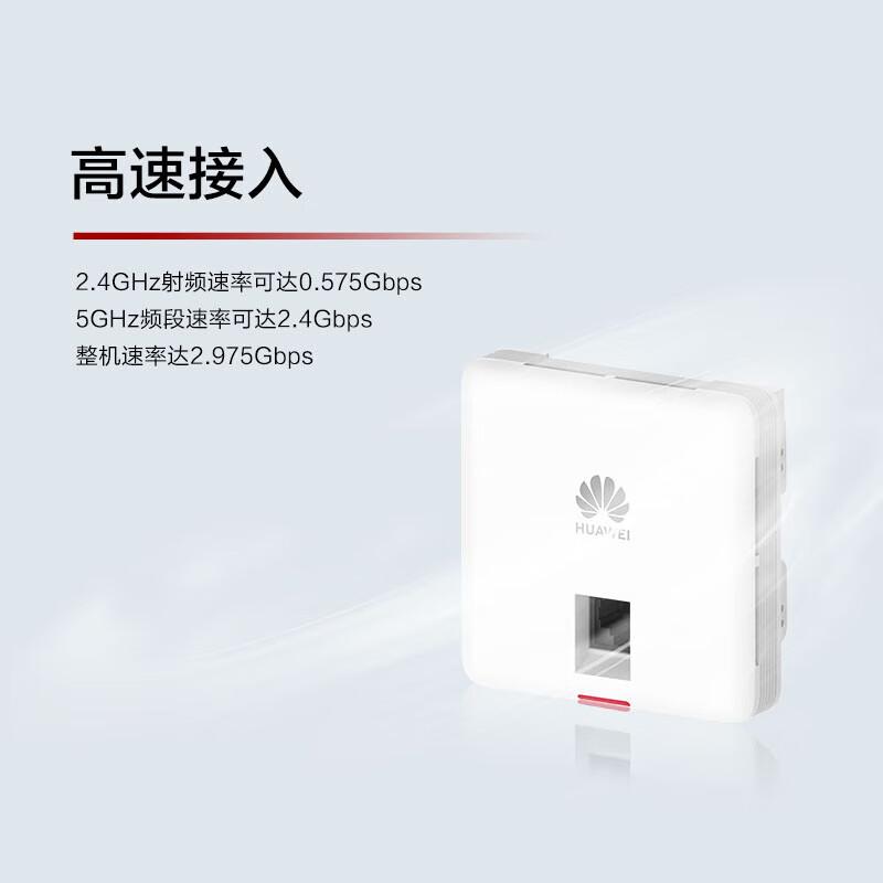华为 SOHOAP162 无线AP面板86型 双网口千兆双频3000M  带机48双网口按（台）销售