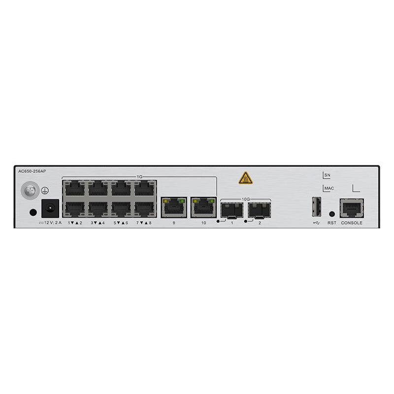华为 坤灵 AC650-256AP AP接入控制器 (10个千兆以太口,2个万兆SFP+,含AC/DC 电源适配器)按（台）销售