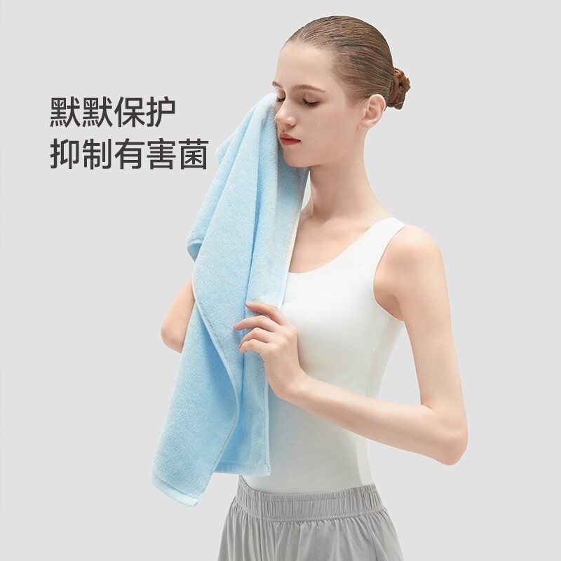 最生活 大众系列 毛巾2条礼盒装 浅蓝+浅灰 33*72cm按（盒）销售