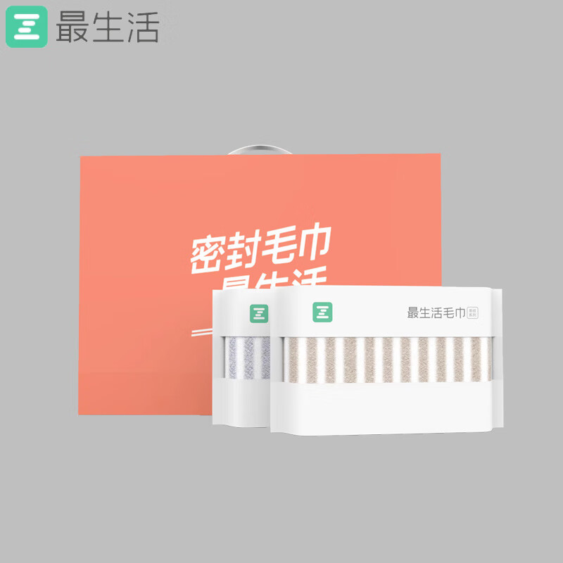 最生活 A-1182 条纹毛巾两条礼盒 100g 34*70cm按（盒）销售