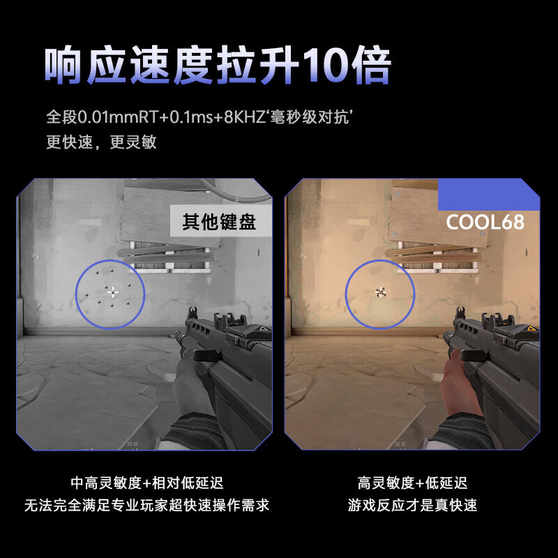 达尔优 COOL68 磁轴机械键盘 有线 云海蓝按个销售