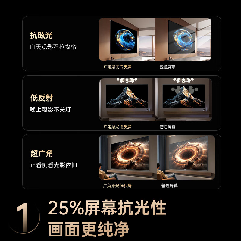 长虹 100Z60H 欧宝丽电视100英寸广角低反柔光屏Mini LED 288Hz高刷巨幕壁画电视 件/台按台销售