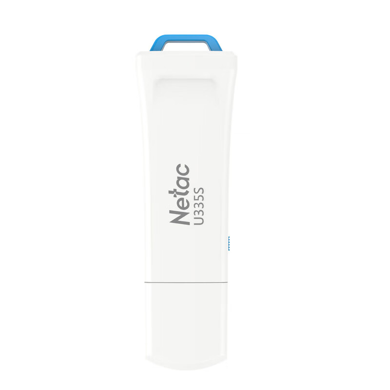 朗科 U335S U盘 64G 白蓝色 USB3.0写保护开关防病毒入侵防误删按个销售