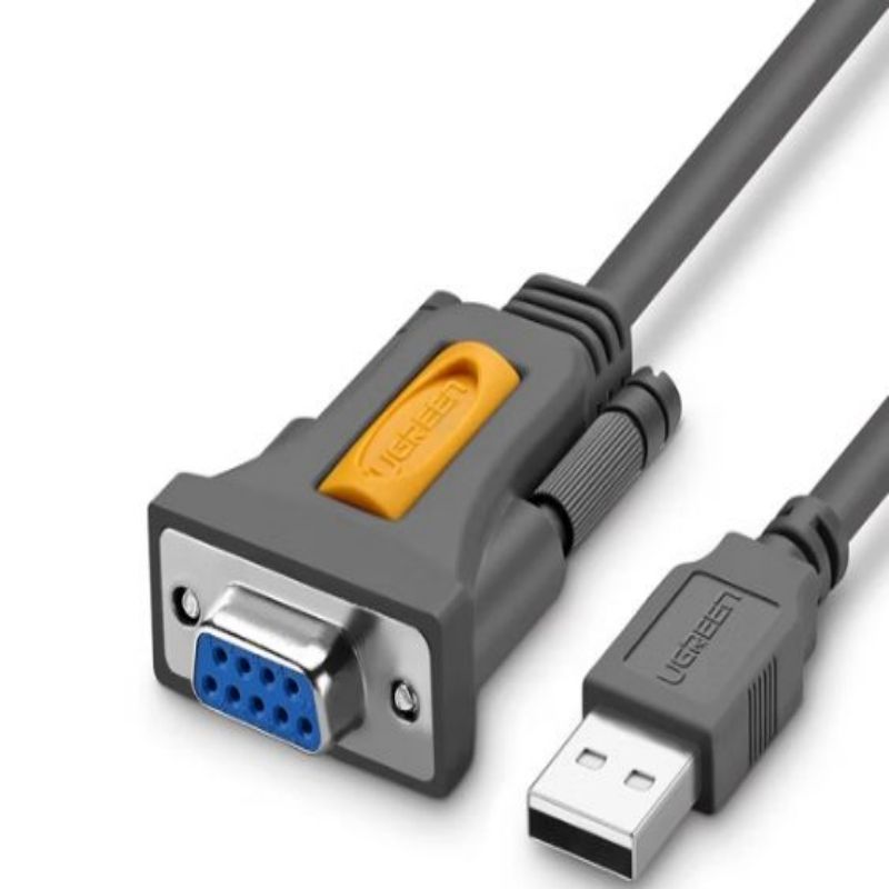 绿联 CR104 USB转RS232串口转接线公头螺母 1米 30989按个销售