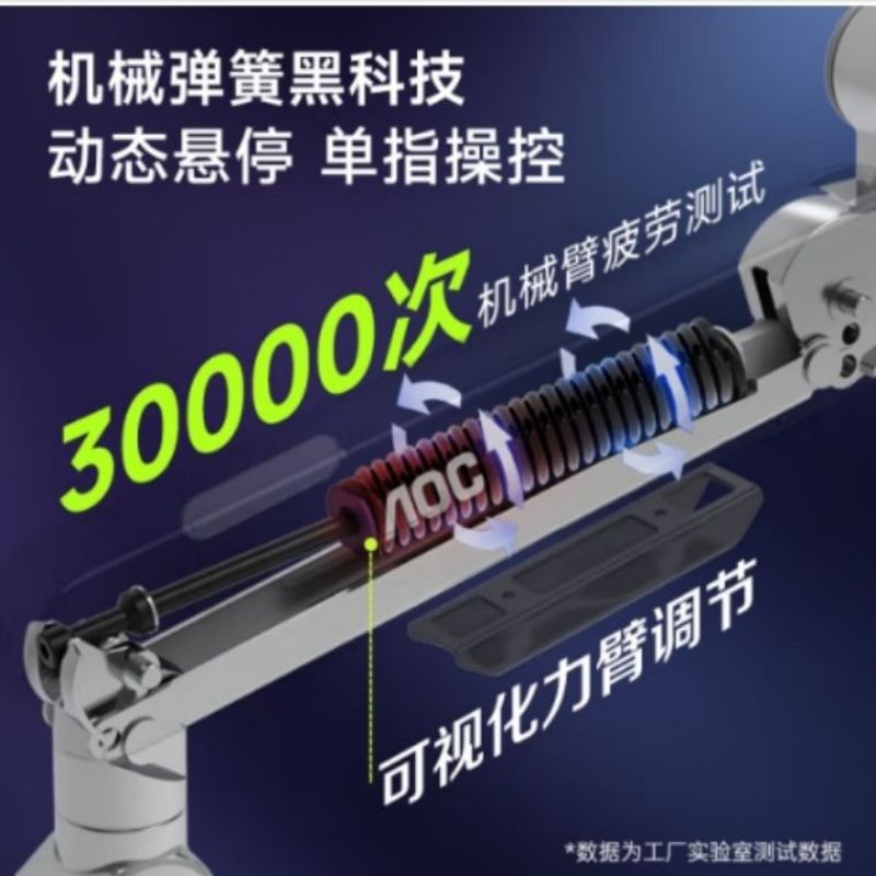 AOC 显示器支架桌面升降显示器支架臂旋转电脑架 AM420PLUS（灰色）按个销售