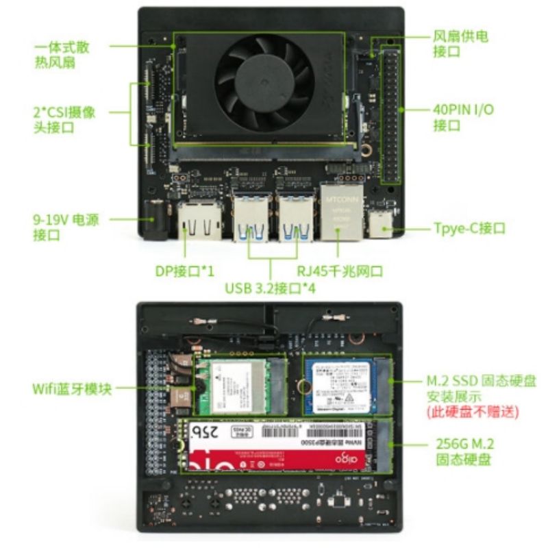 英伟达 ORIN NX CLB 256 Jetson ORIN NX开发套件AI人工智能 16GB核心 开发板按套销售