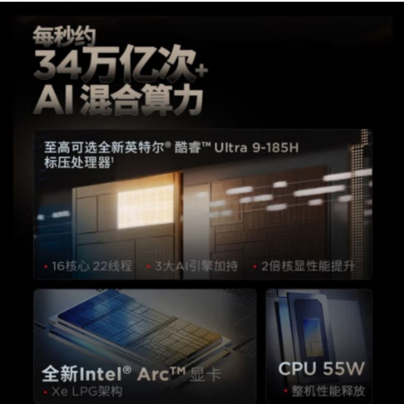 联想 酷睿Ultra处理器高性能标压工程师本笔记本办公轻薄本 ThinkPadT14p Ultra 9-185H 32G 1T按台销售