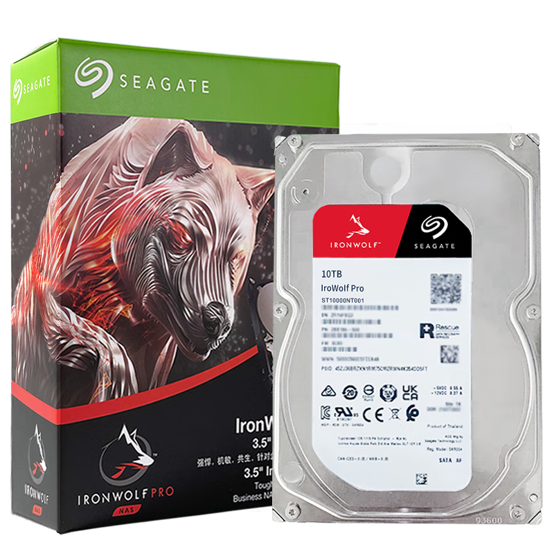 希捷 ST10000NT001 NAS硬盘 企业级 256MB 7200转 CMR垂直 SATA 希捷酷狼PRO 10TB按个销售