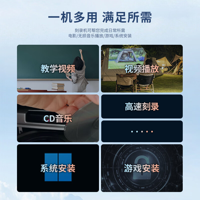 纽曼 DRW usb光驱外置光驱cd/dvd外接刻录机 USB3.0+TP-C双接口按1销售