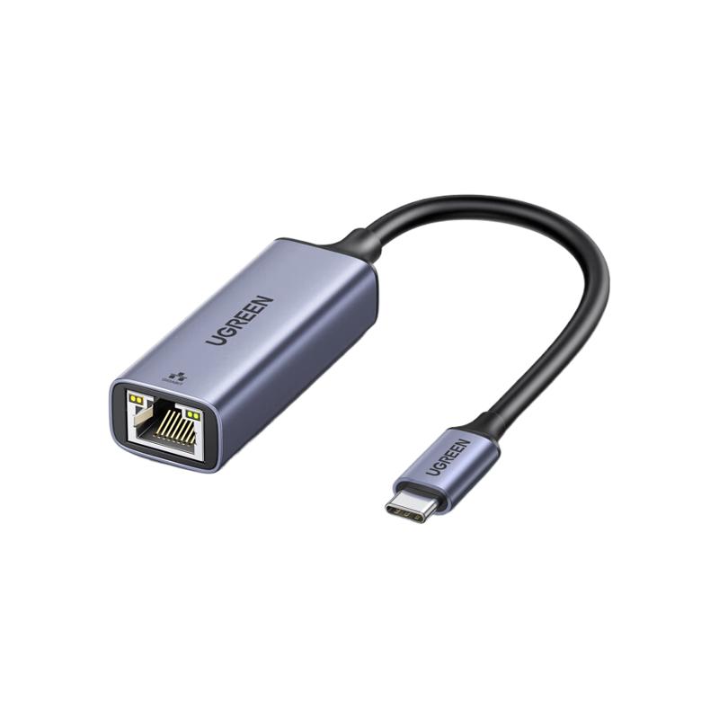 绿联 50737 RJ45有线网卡网线转接头 铝合金 Type-C转千兆网卡  适用苹果15MacBook华为笔记本电脑扩展网口转换器按个销售