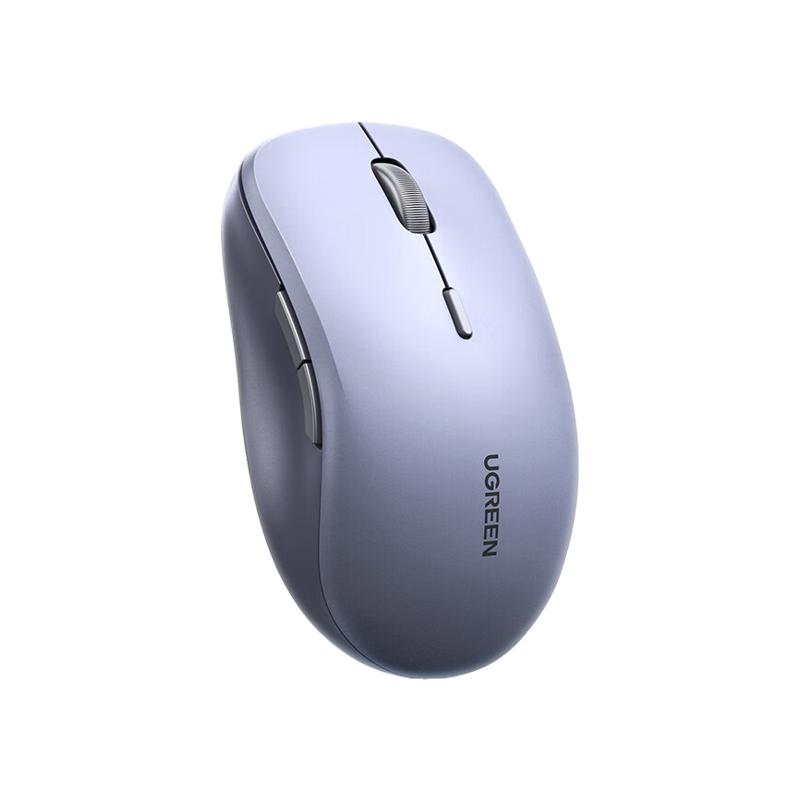 绿联 MU002 台式机轻音办公双模无线鼠标 银色按个销售