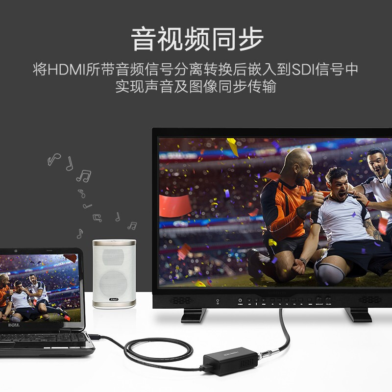 绿联 CM132 HDMI转SDI高清转换器 广播级1080P60Hz 黑色按个销售