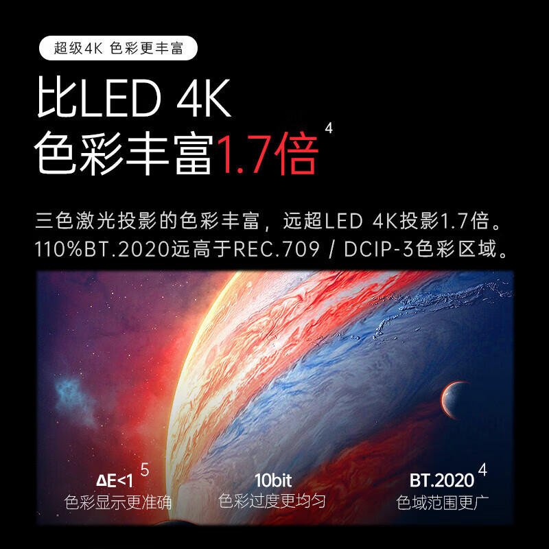 坚果 N1S Pro官方标配 4K三色激光 超高清云台 投影仪按个销售