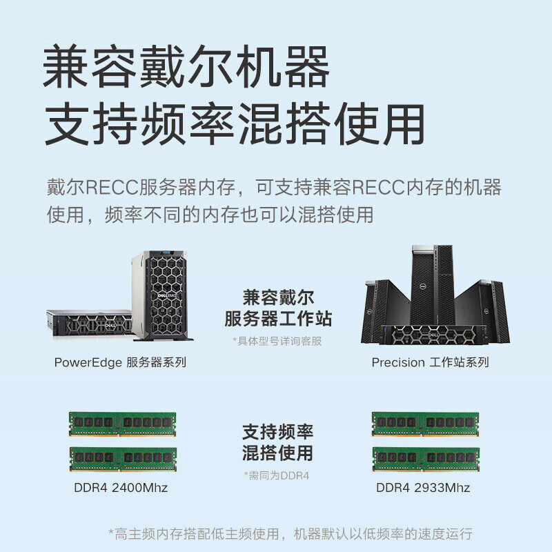 戴尔 DDR4 3200 RECC 服务器内存条 64G按个销售