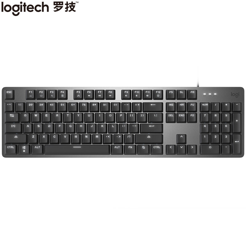 罗技 K845 有线键盘 104键 全尺寸 单光 TTC轴 红轴 黑色按个销售