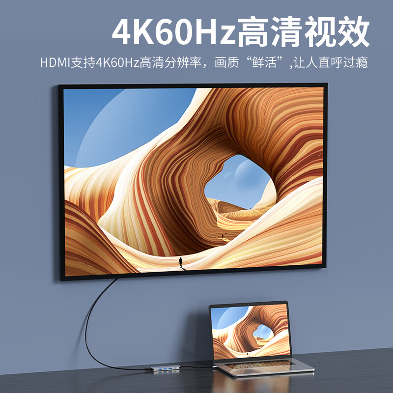 飞利浦 SWR1602D/93 Type-C扩展坞4K60Hz拓展坞usb-c转hdmi转换器 6合1(HDMI/网口/USB/PD)4K60HZ按个销售