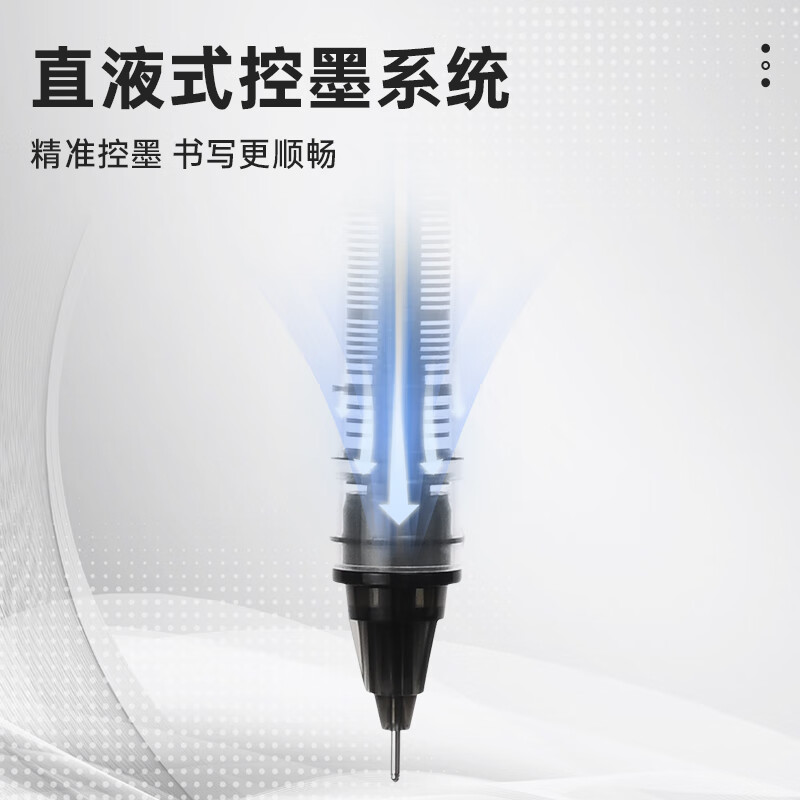 晨光 ARPM1601A 速干直液式升级版中性笔(可换墨囊) 0.5mm 12支 黑色按盒销售