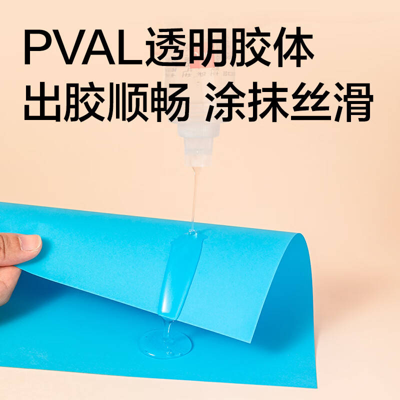 得力 7303S 刷片胶头高透明胶水 可水洗高粘液体胶 125ml 4支装按盒销售