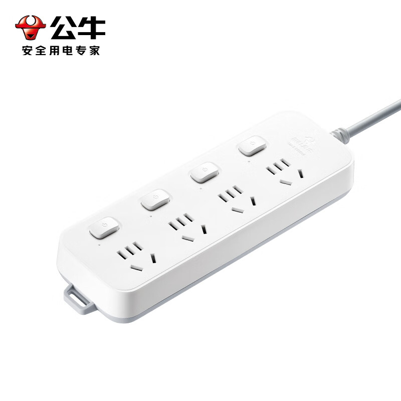 公牛 GN-B3043 分控插座 独立开关 4位分控全长1.8米按个销售