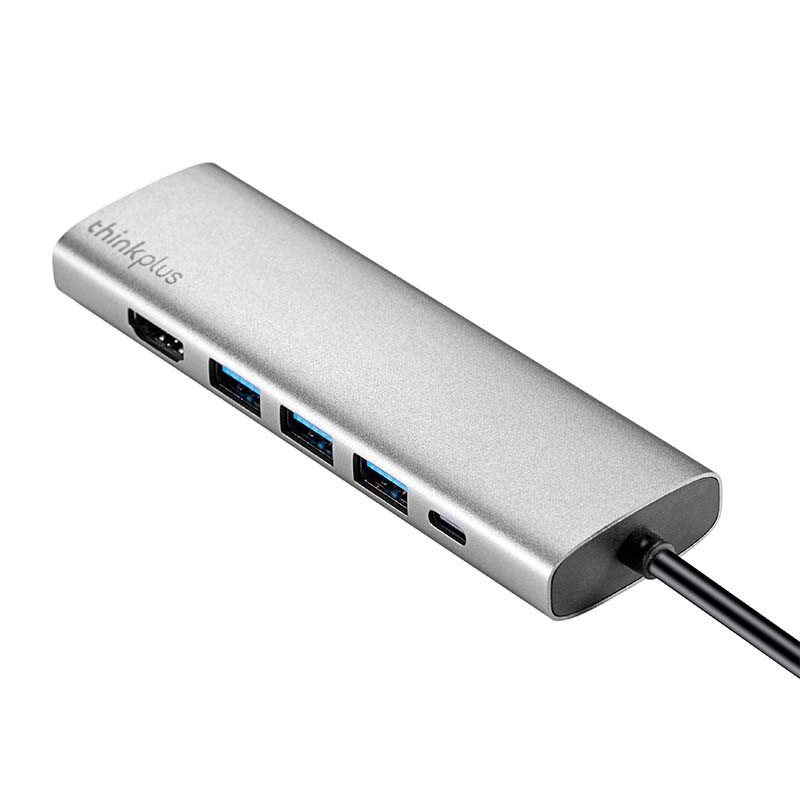 ThinkPad LC06-R Type-C扩展坞 USB分线器 RJ45千兆网口转接头 PD快充 6合1【千兆+HDMI+USB+PD]金属按个销售