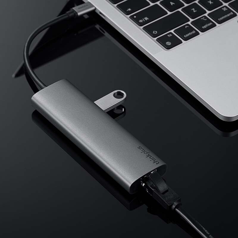 ThinkPad LC06-R Type-C扩展坞 USB分线器 RJ45千兆网口转接头 PD快充 6合1【千兆+HDMI+USB+PD]金属按个销售