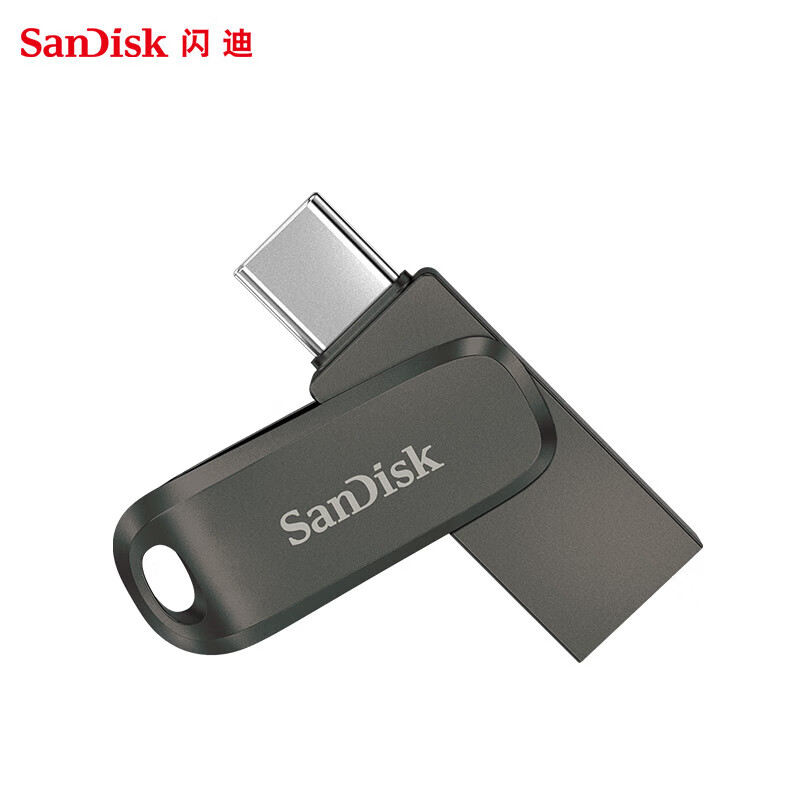 闪迪 SDDDC4-064G-Z46GY Type-C USB3.2 手机U盘 读速400MB/s 64GB 深空灰按个销售
