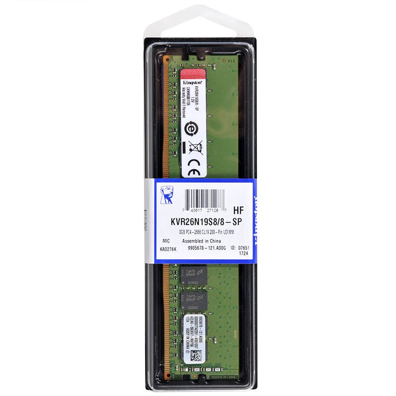 金士顿 DDR4 2666 台式机内存条 8GB按条销售