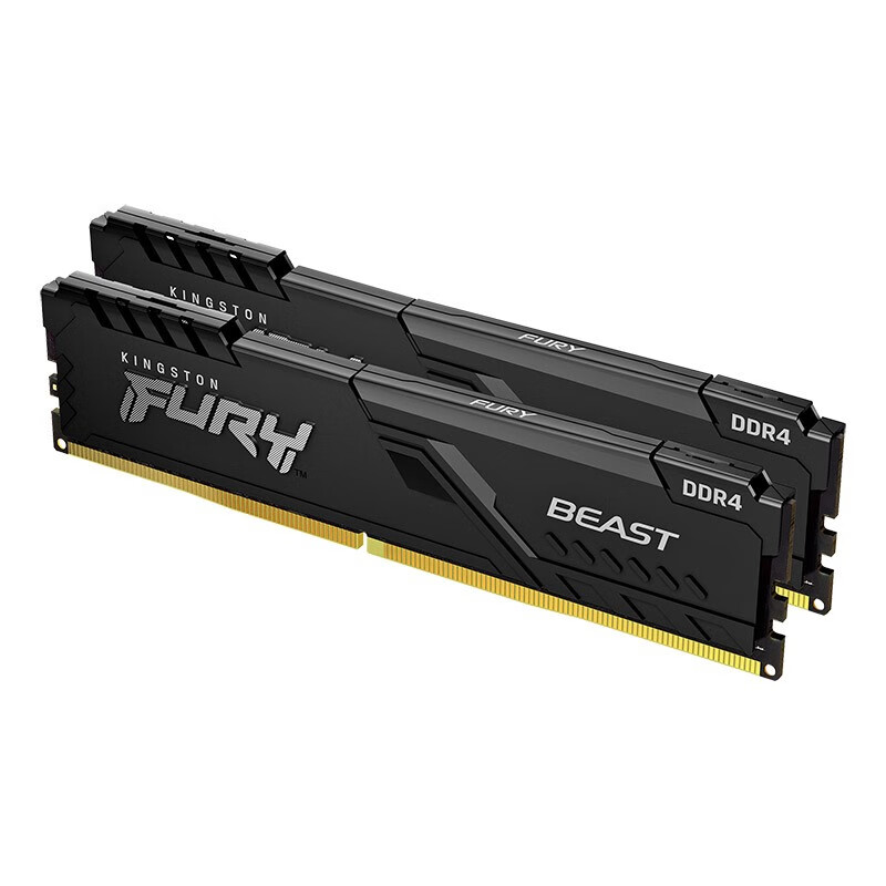 金士顿 DDR4 2666 FURY 台式机内存条 Beast野兽系列 骇客神条 16GB(8G×2)套装按套销售
