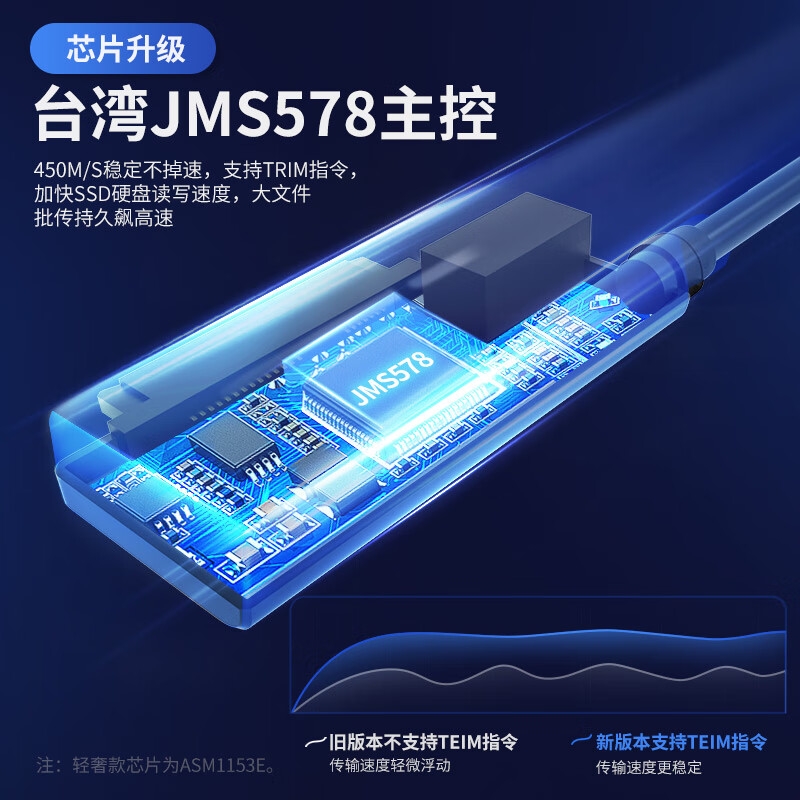 优越者 S108ABK-P1 usb3.0转sata易驱线带电源2.5/3.5英寸硬盘连接线 12V2A电源套装 0.6米按套销售