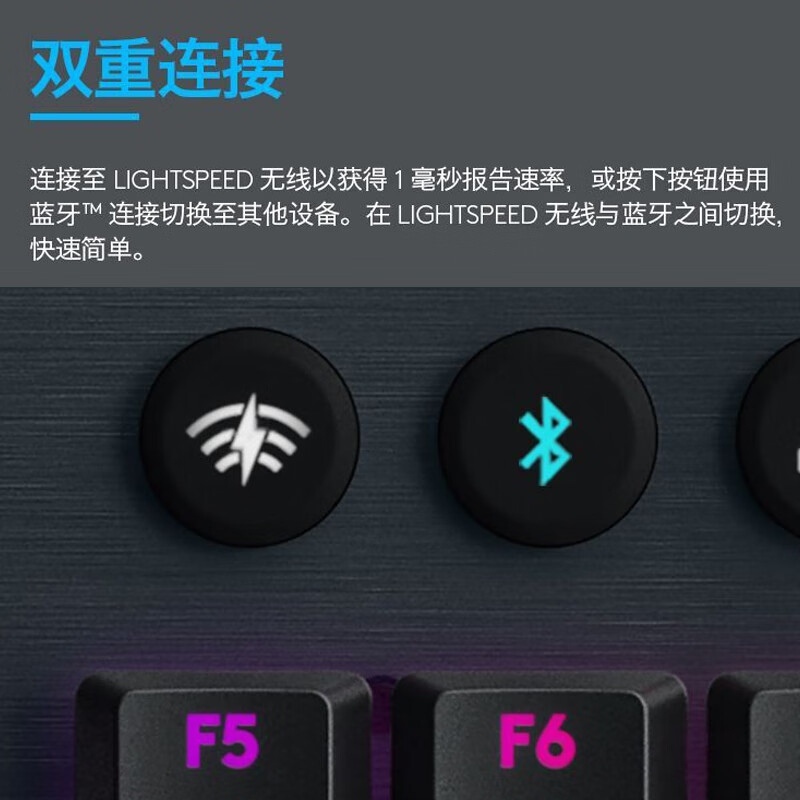 罗技 G913 蓝牙无线有线三模机械键盘 疾速触发矮轴 109键（L轴）类红轴按个销售