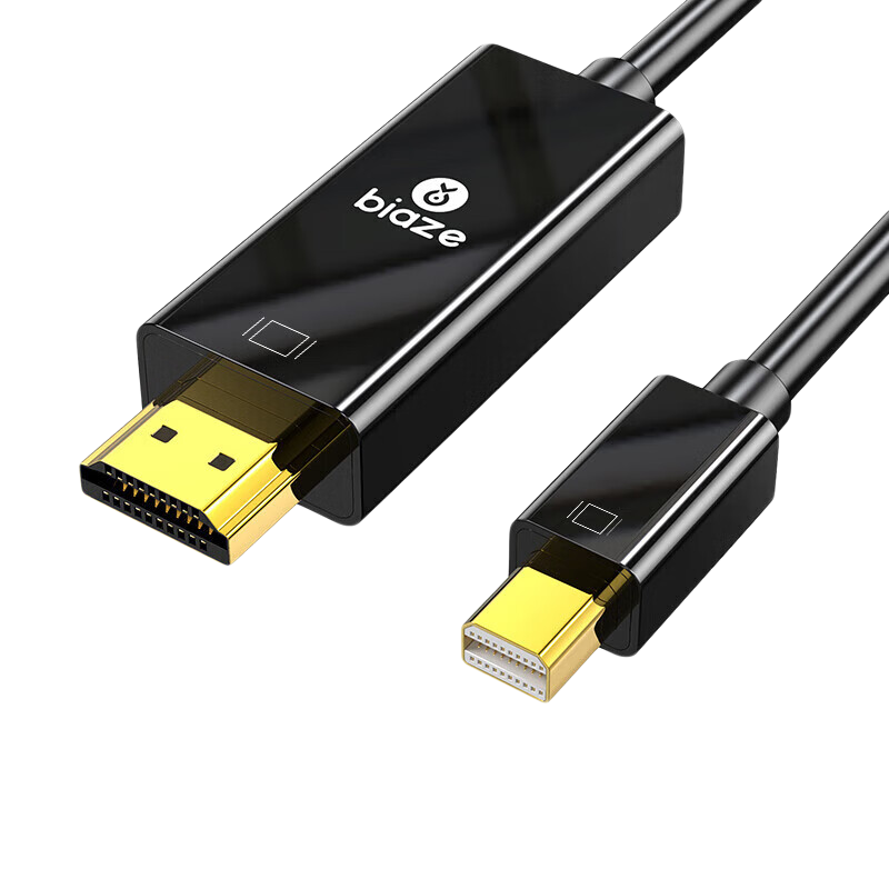 毕亚兹 ZH75-2K Mini DP转HDMI转换线 (黑色)-3米按根销售