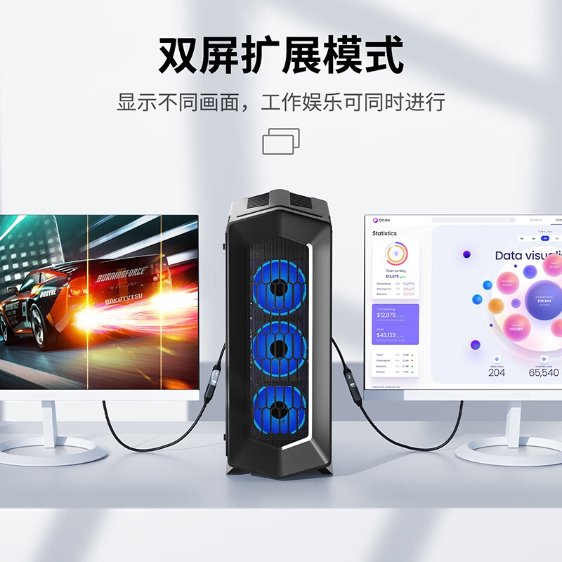 毕亚兹 ZH166 主动式Mini DP1.4转HDMI2.1母转接头转换线 [8K60HZ]按根销售