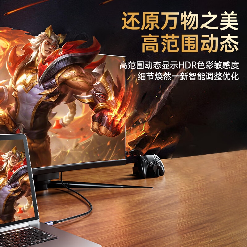 毕亚兹 HX17 Mini DP转DP线1.4版 8K60hz(可互转)0.5米按根销售