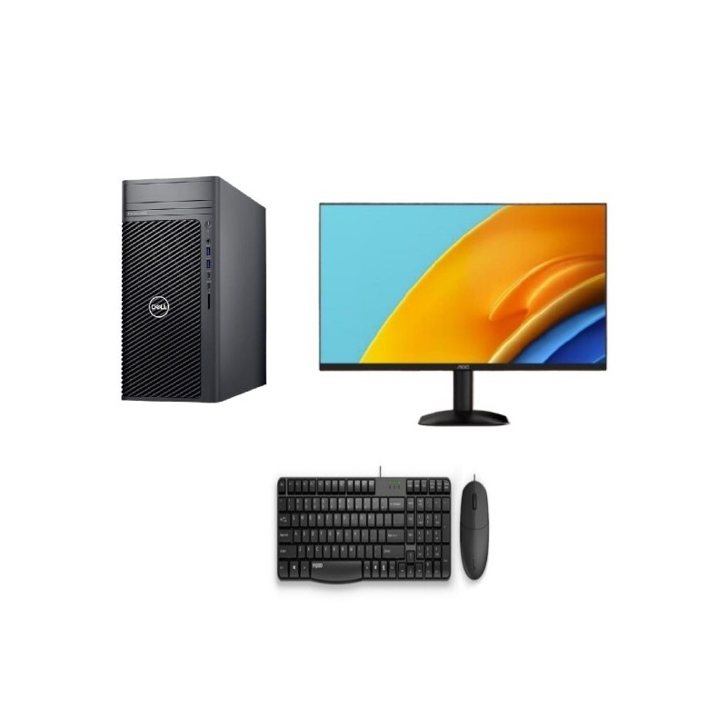 戴尔 T3680 图形设计建模渲染工作站酷睿组装机套装 I9-14900K24核 3.2GHz/32G DDR5 5600MHz RTX4060 TI-16G 2TB 显示器P2422H 27寸（含键鼠）定做按套销售