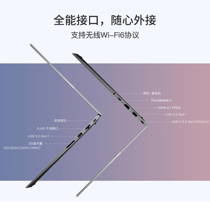 联想 ThinkBook 14 轻薄办公笔记本电脑13代i5-13500H 16G 1T 2.2K 14英寸按台销售
