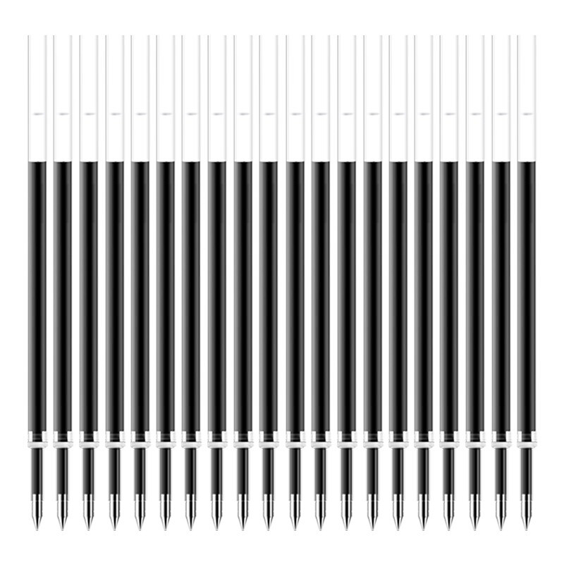 得力 S782 按动中性笔芯替芯黑色子弹头 0.5mm 20支/盒 黑色按盒销售