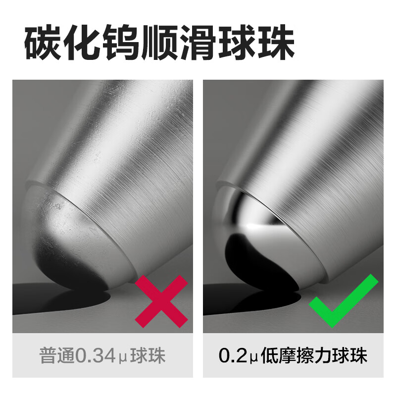 得力 S59-07 臻顺滑按动中性笔水笔子弹头 0.7mm 10支/盒 黑色按盒销售